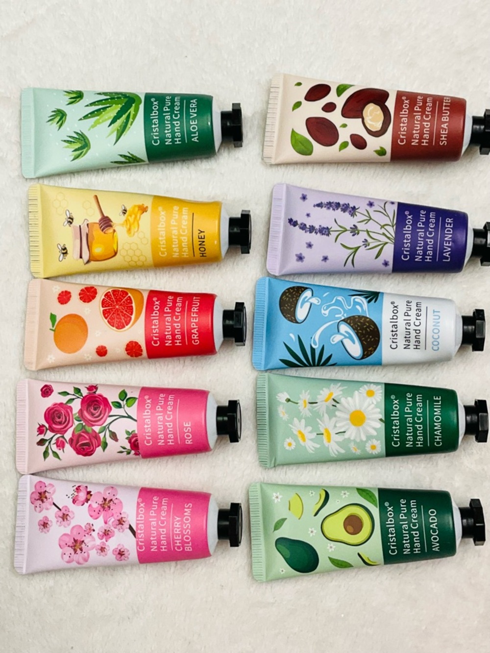 🌼4/$10🌼 NEW 10pc Set Cristalbox Natural Pure Hand Cream Variety Pack